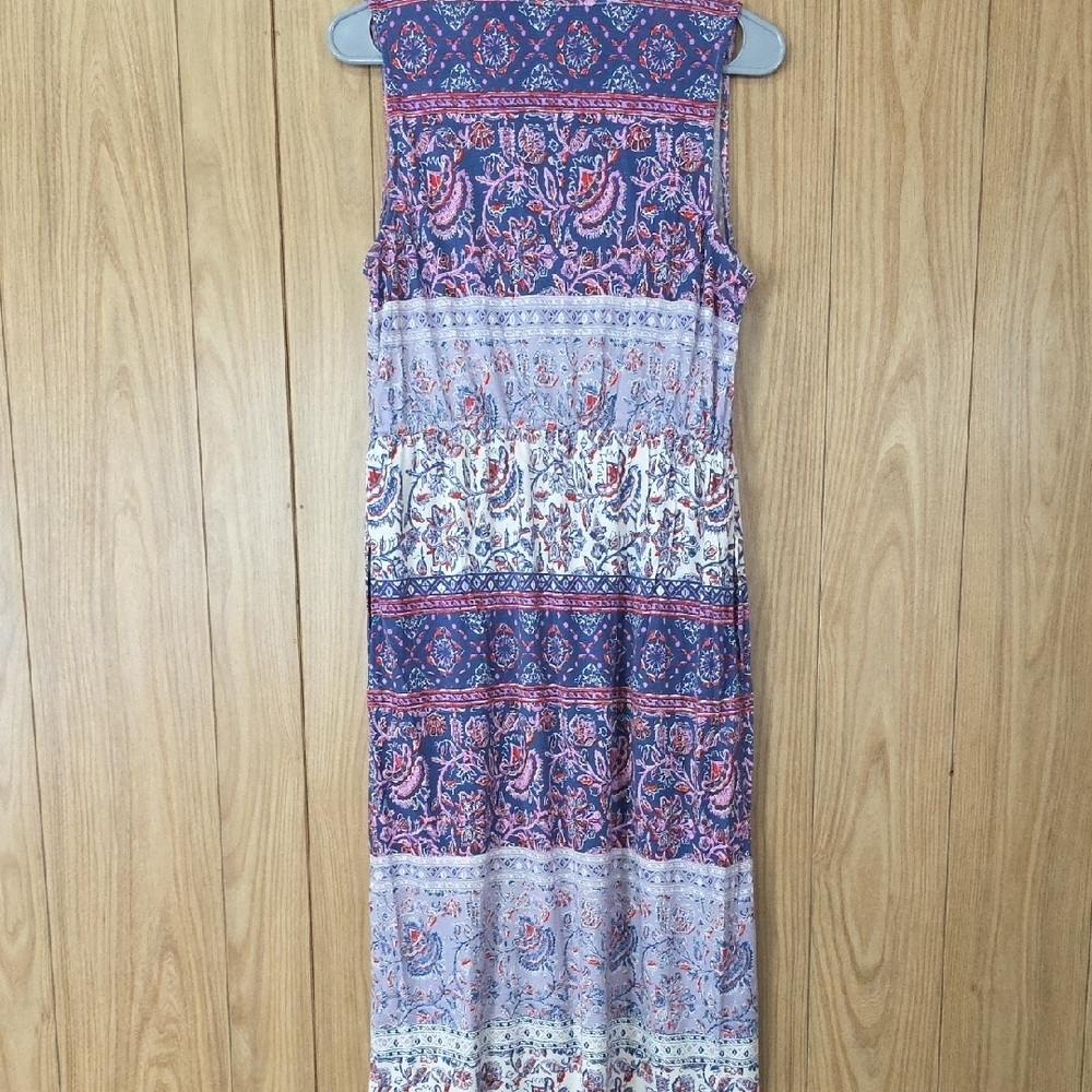 Lucky Brand Multicolor Paisley Maxi Dress - Picture 9 of 10